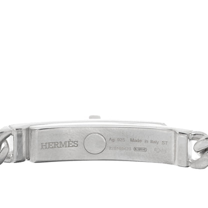 Hermes Sterling Silver TPM Kelly Gourmette Bracelet ST 3 of 4