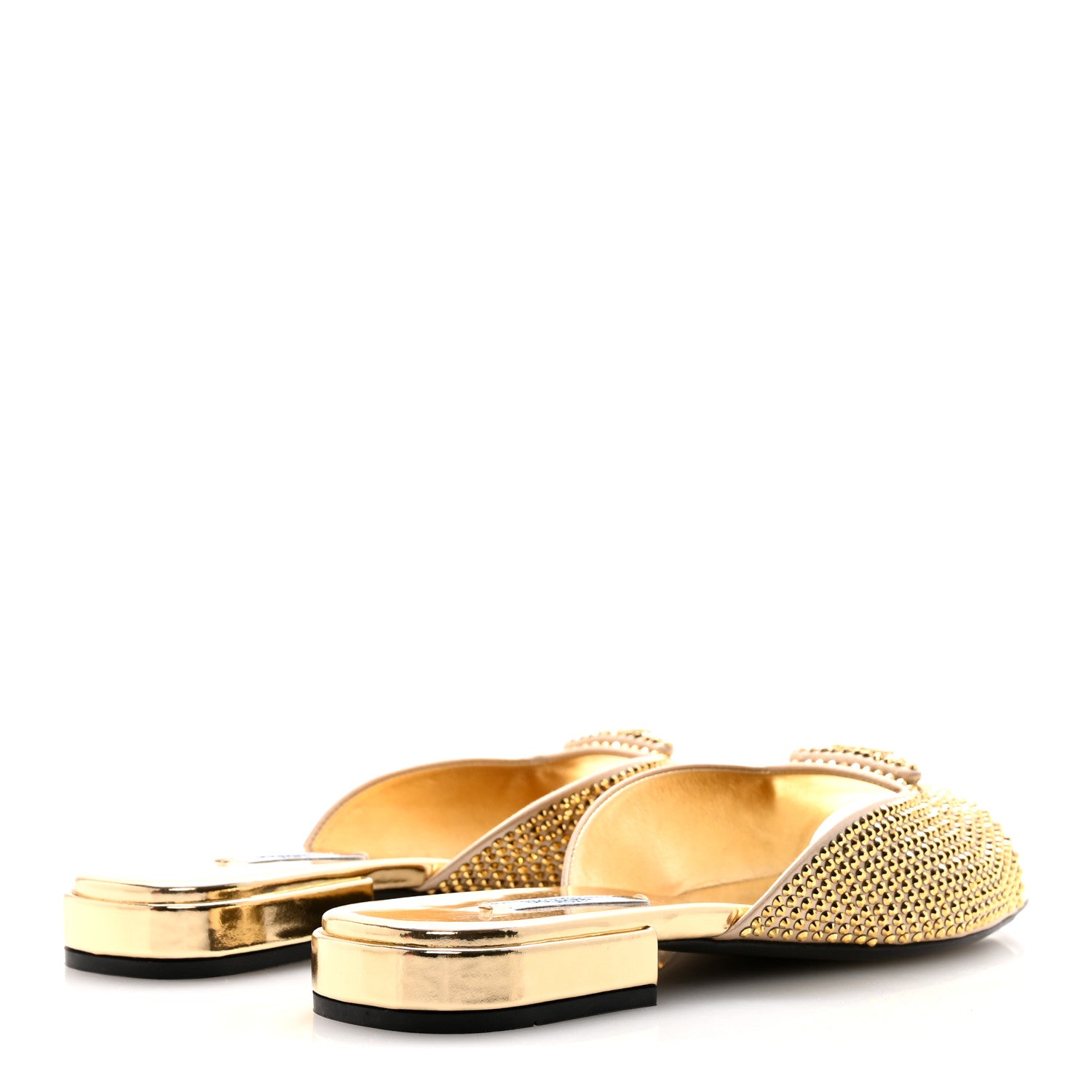 Prada Satin Crystal Logo 10mm Slide Sandals 38 Platino 5 of 9