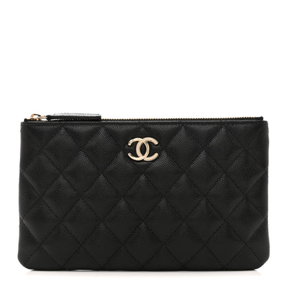 Chanel Caviar Quilted Crystal Cosmetic Case Black 1 of 7