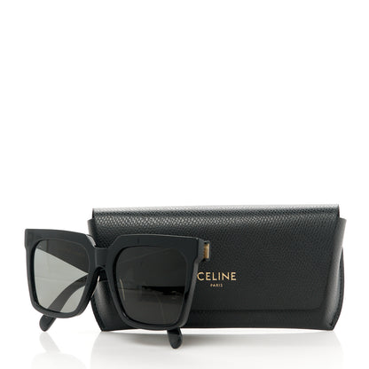 Celine Acetate Polarized Oversized Sunglasses CL4055IN Black 9 of 9