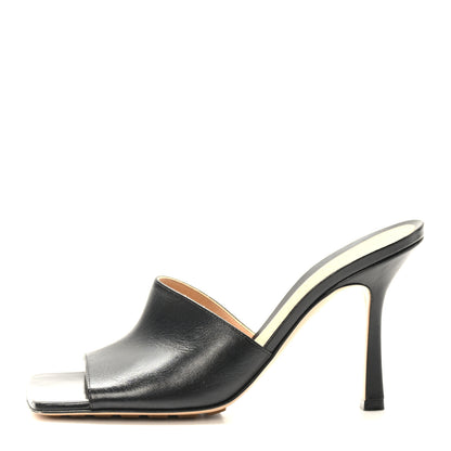 Bottega Veneta Lambskin Stretch Mule Sandals 38 Black 1 of 7