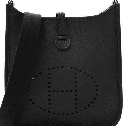 Hermes Taurillon Clemence Evelyne TPM Black 8 of 11