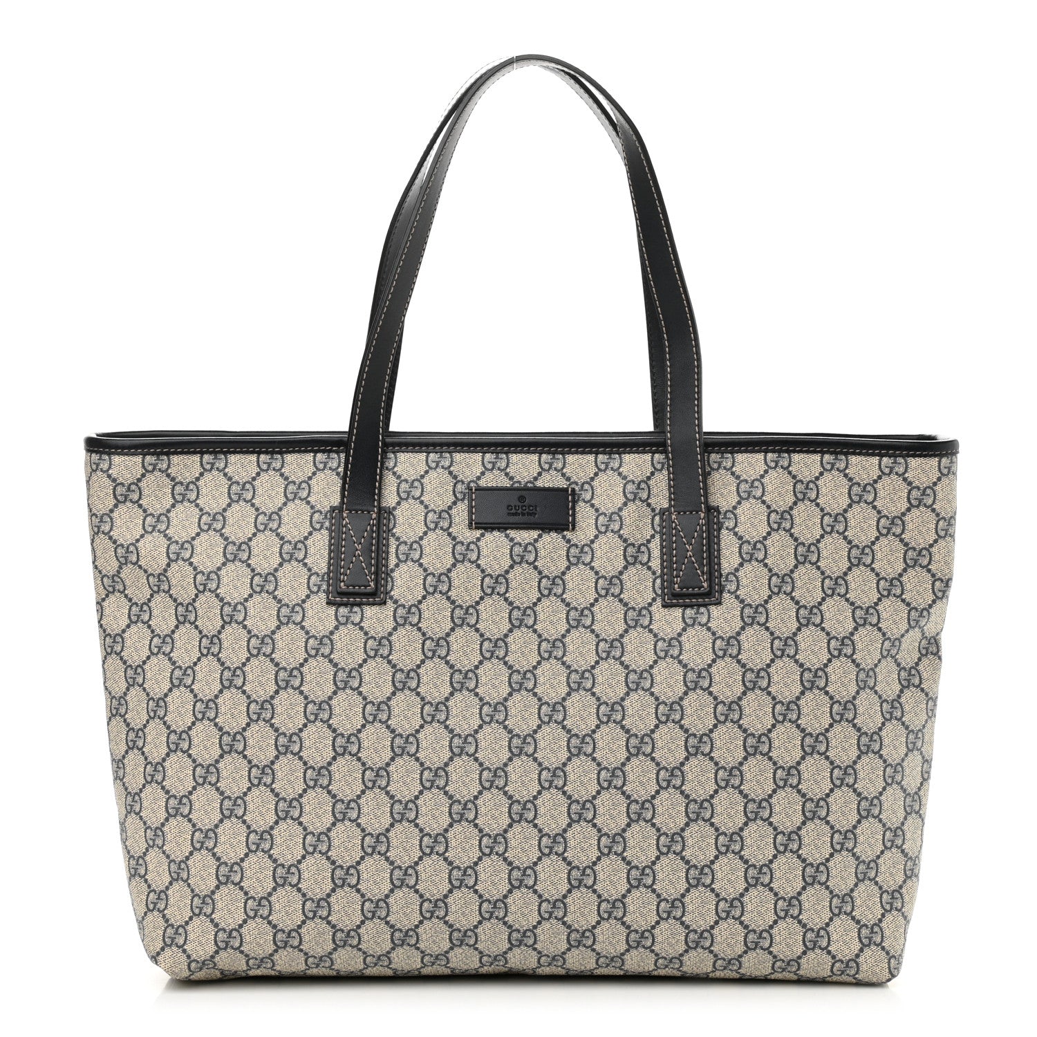 Gucci GG Supreme Monogram Medium Zippered Shopping Tote Navy 1 of 11