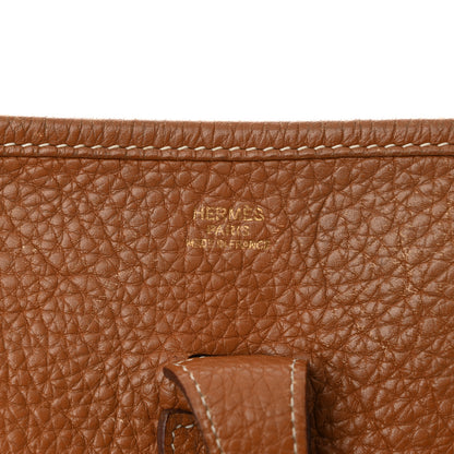 Hermes Taurillon Clemence Evelyne II PM Gold 6 of 13