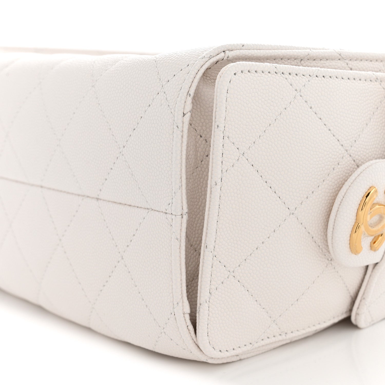 Chanel Caviar Quilted Mini Chanel 25 Handbag White 9 of 10