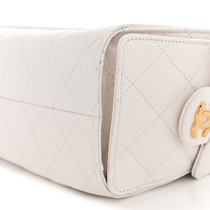 Chanel Caviar Quilted Mini Chanel 25 Handbag White 9 of 10