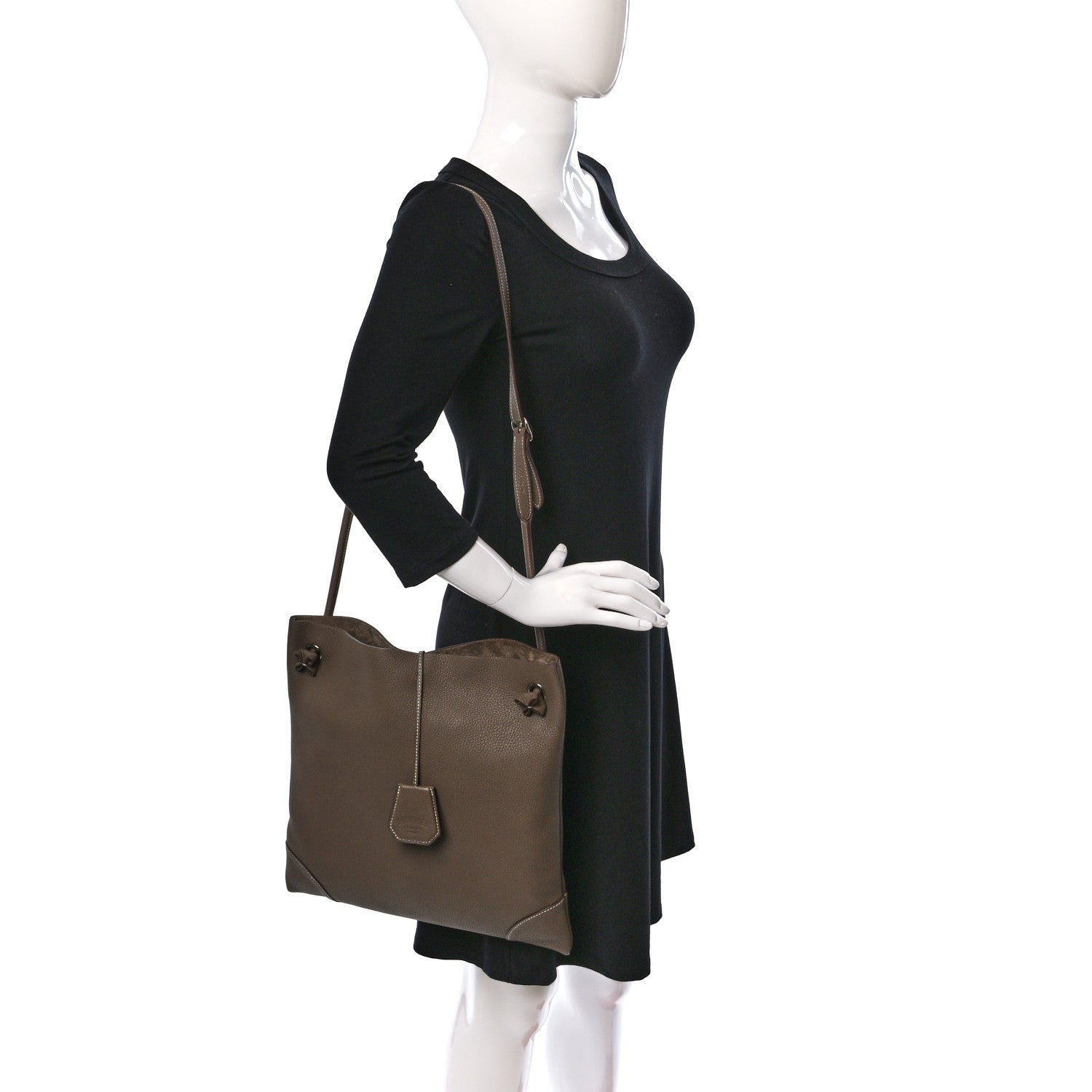 Hermes Taurillon Clemence SilkyCity 33 Etoupe 2 of 8