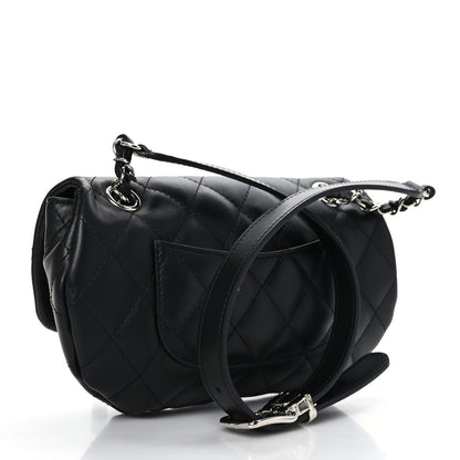 Chanel Calfskin Quilted CC Uniform Flap Belt Bag Black 2 of 8