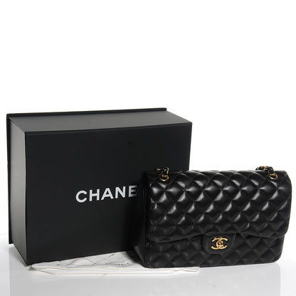 Chanel Lambskin Jumbo Double Flap Black 5 of 8