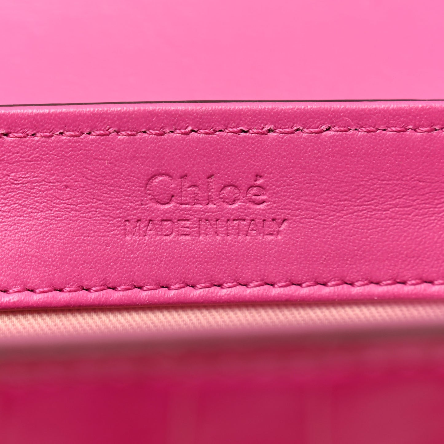 Calfskin Crocodile Embossed Mini C Double Carry Graphic Pink