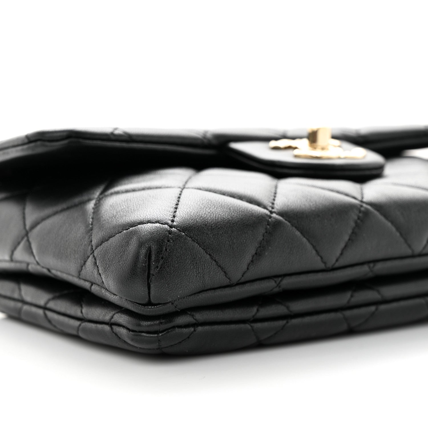 Chanel Lambskin Quilted CC Pocket Clutch With Chain Black 9 of 11