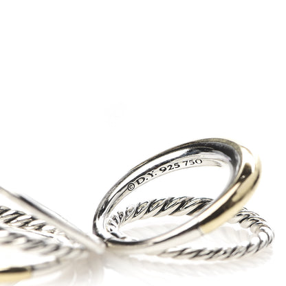 David Yurman Sterling Silver 18K Yellow Gold Wide Pure Form Ring 55 7.25 5 of 5