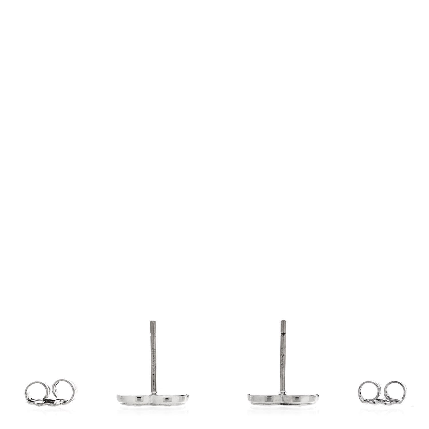 Tiffany Sterling Silver Enamel Mini Return to Tiffany Love Heart Earrings Blue 3 of 4