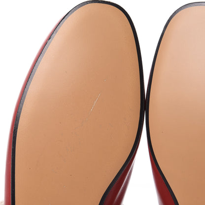 Gucci Betis Glamour Calfskin Fur Womens Princetown Slippers 37 Hibiscus Red Naturale 12 of 13