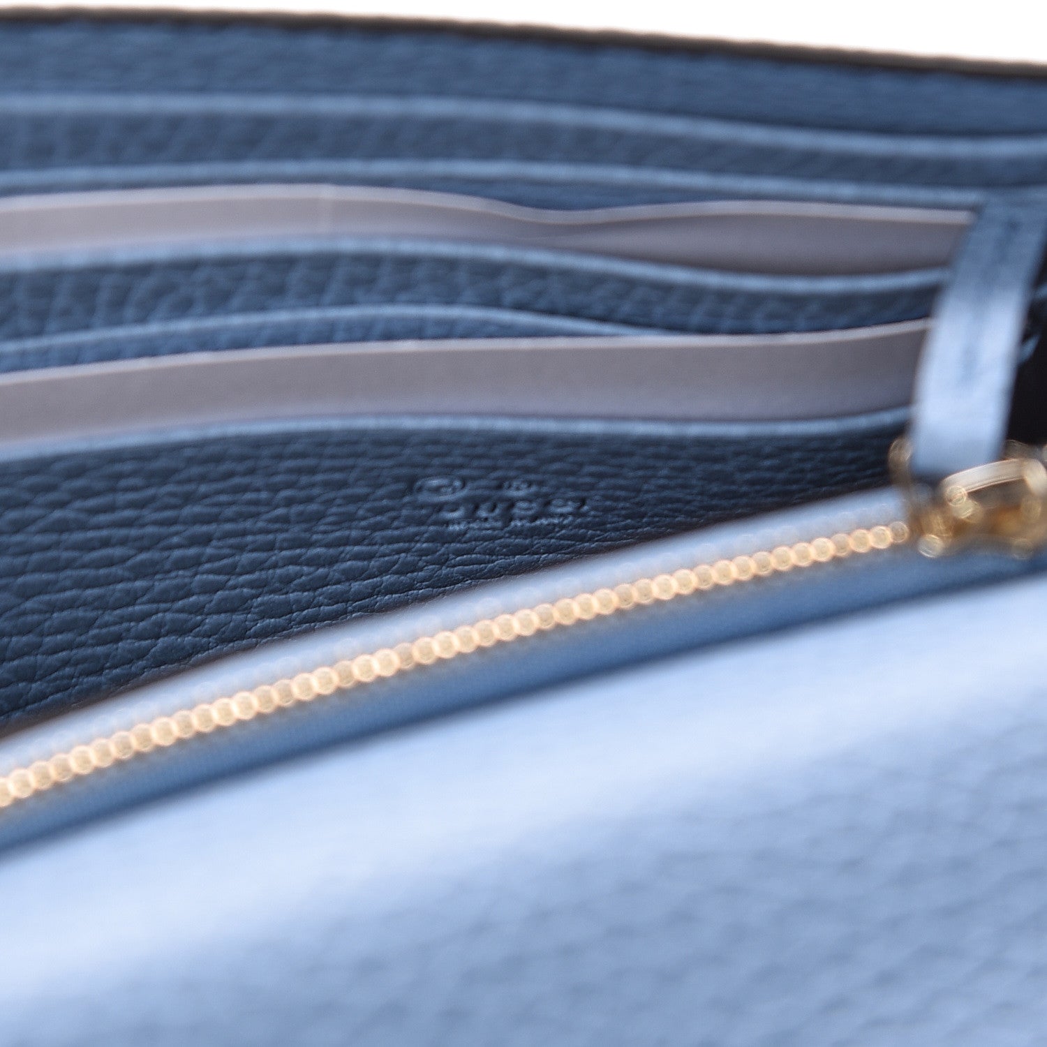 Gucci Dollar Calfskin Medium Betty Chain Wallet Mineral Blue 8 of 10
