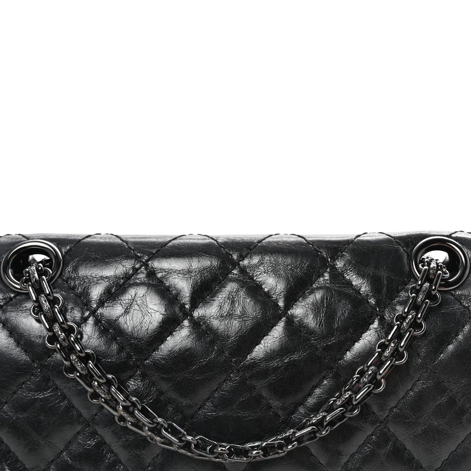 Chanel Aged Calfskin Quilted 2.55 Reissue Mini Flap So Black 8 of 10
