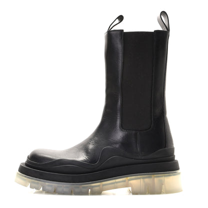 Bottega Veneta Calfskin The Tire Chelsea Boots 40 Black Transparent 1 of 10