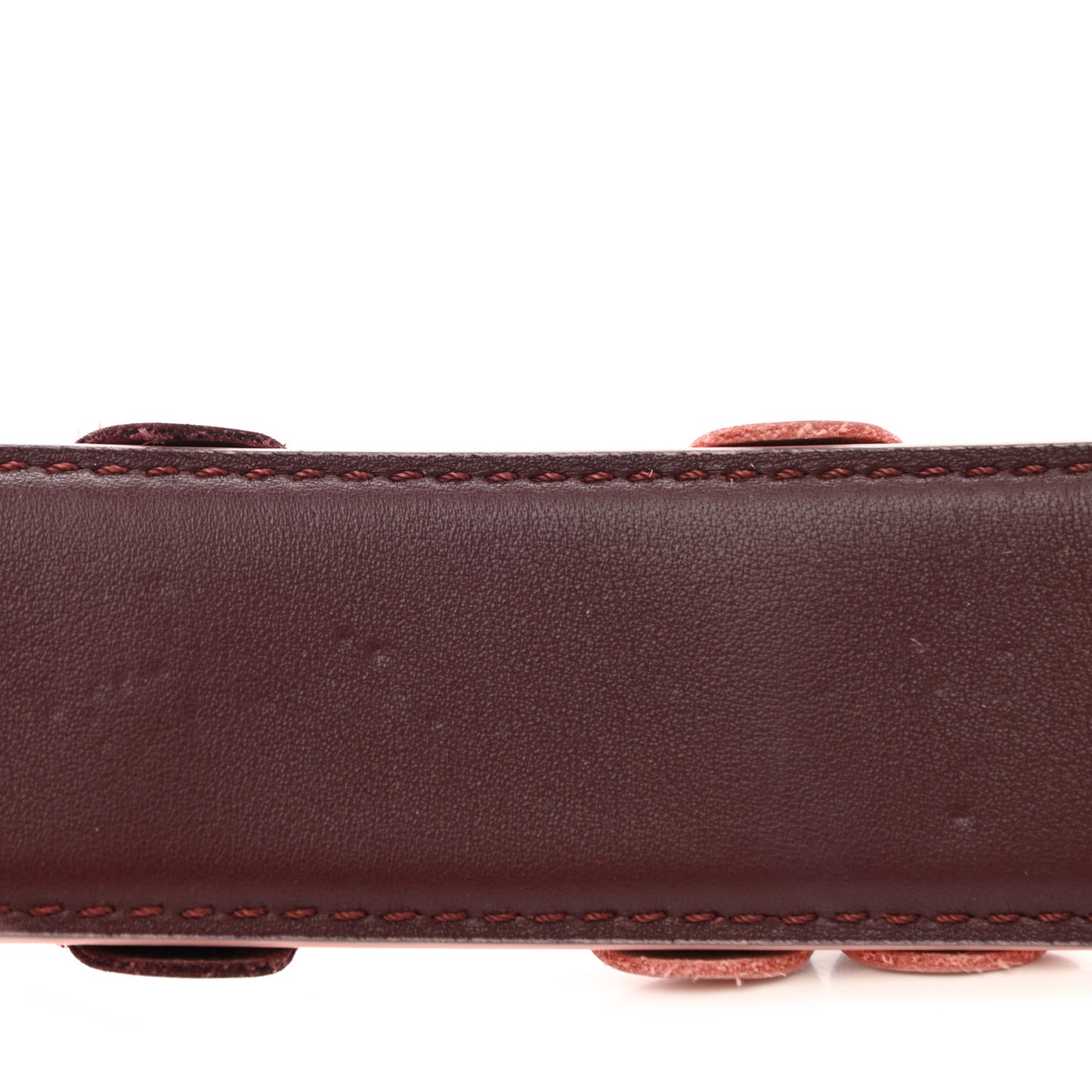 Vitello Dolce Flowerland Studded Strap You Ribes Bordeaux