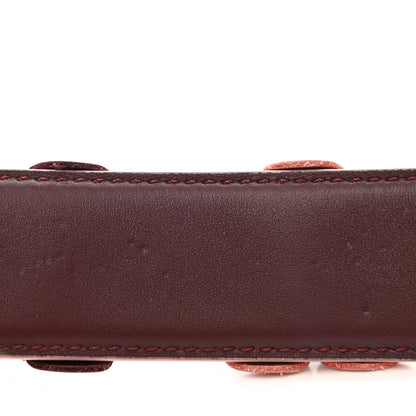 Fendi Vitello Dolce Flowerland Studded Strap You Ribes Bordeaux 5 of 5