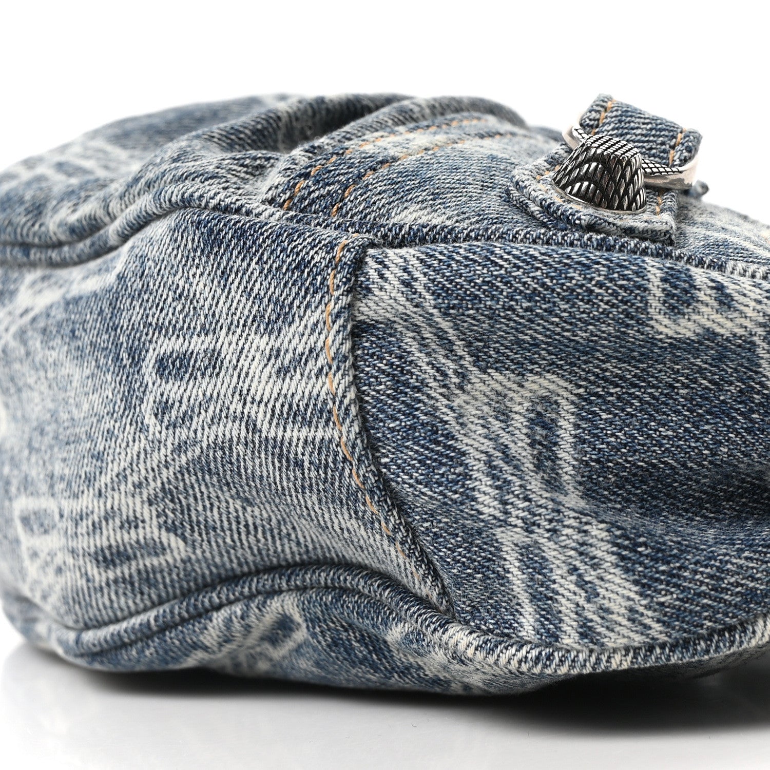 Balenciaga Bleached Denim BB Monogram Le Cagole Shoulder Bag XS Blue 11 of 11