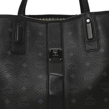 MCM Visetos Large Liz Reversible Shopper Tote Black 8 of 10