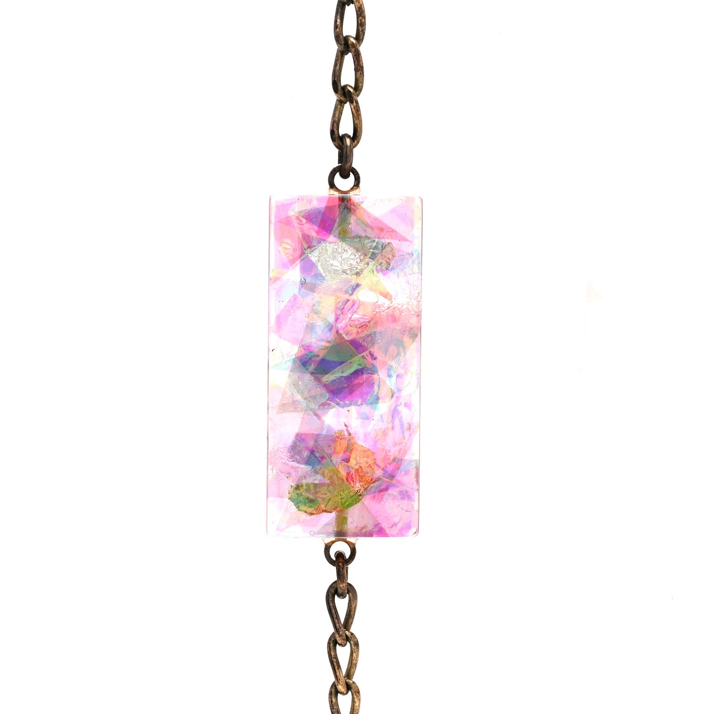 Bead CC Long Necklace Gold Multicolor