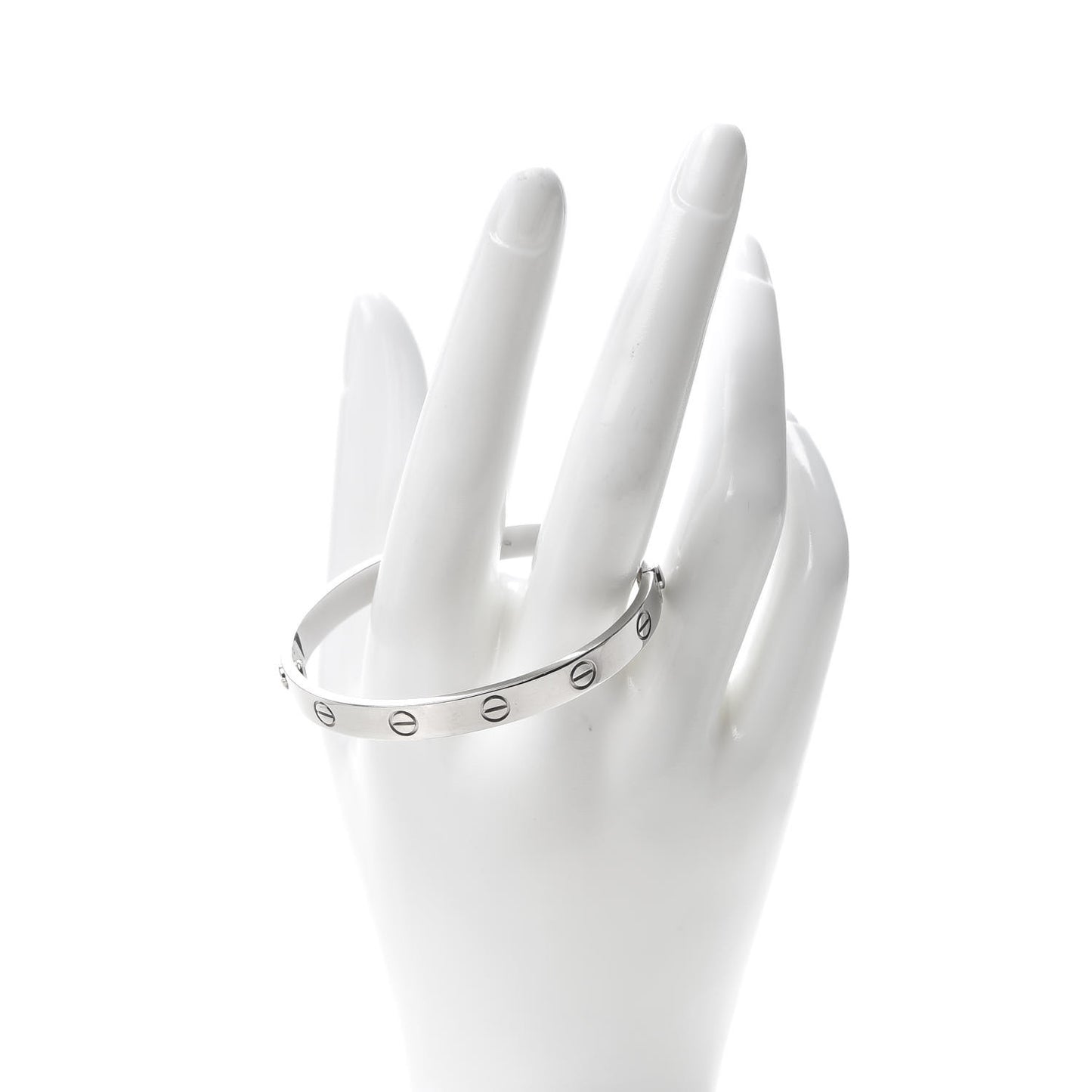 18K White Gold LOVE Bracelet 16