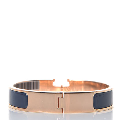 Hermes Narrow Enamel Clic Clac H Bracelet PM Bleu Biarritz 3 of 7