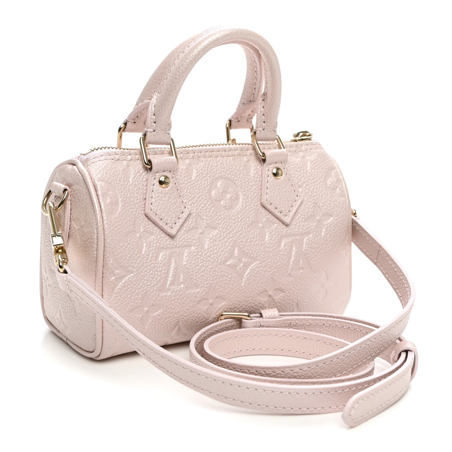 Louis Vuitton Empreinte Monogram Nano Speedy Snowy Pearl 2 of 10