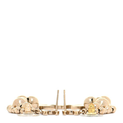 Chanel Metal CC Bead Drop Earrings Gold 3 of 8