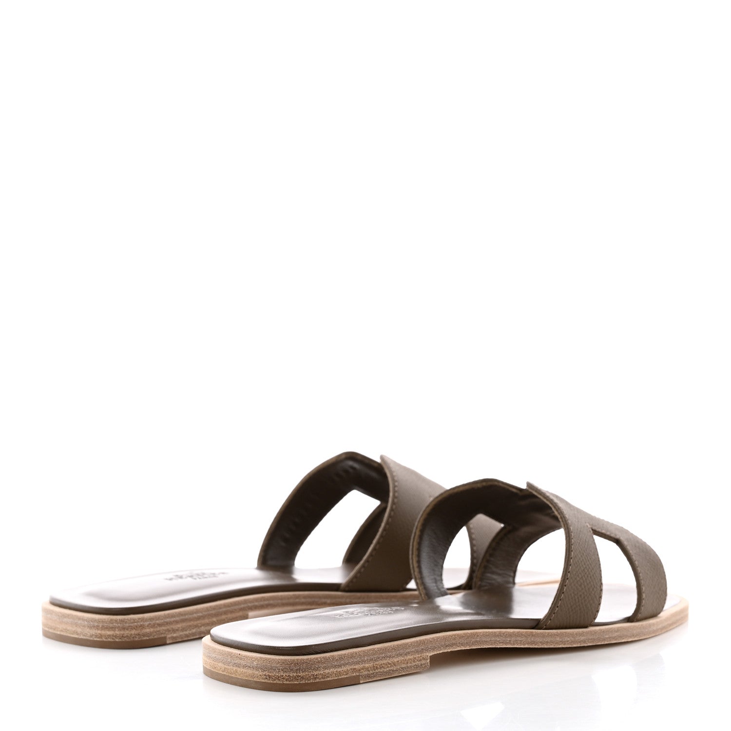 Hermes Epsom Oran Sandals 36 Etoupe 4 of 14