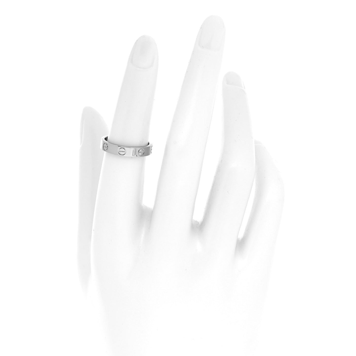 18K White Gold 3.5mm LOVE Wedding Band Ring 51 5.75