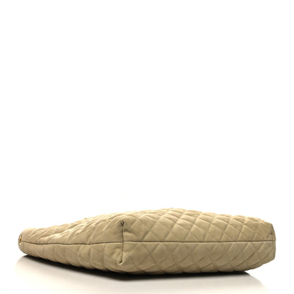 Saint Laurent Nubuck Suede Quilted Maxi Icare Shopping Tote Beige 5 of 12