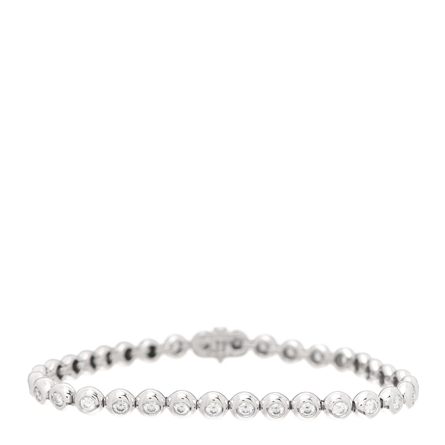 Platinum Diamond Doughnut Tennis Bracelet