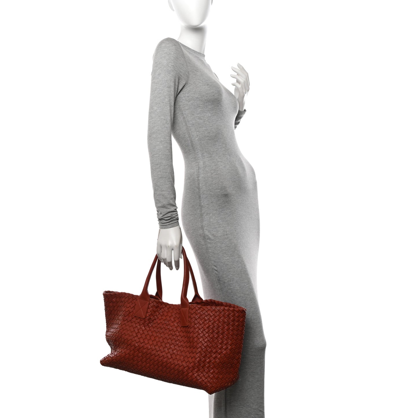 Lambskin Intreccio Medium Cabat Rust