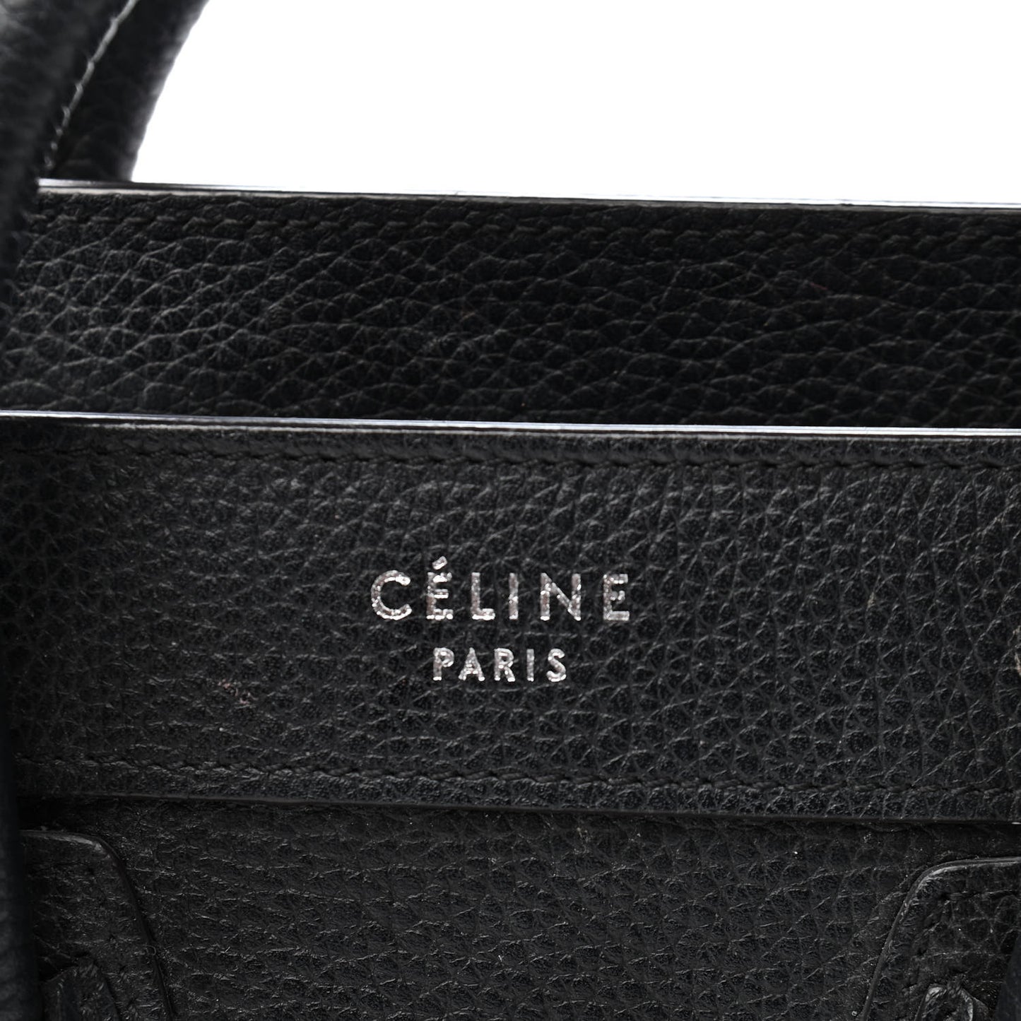 Drummed Calfskin Nano Luggage Black
