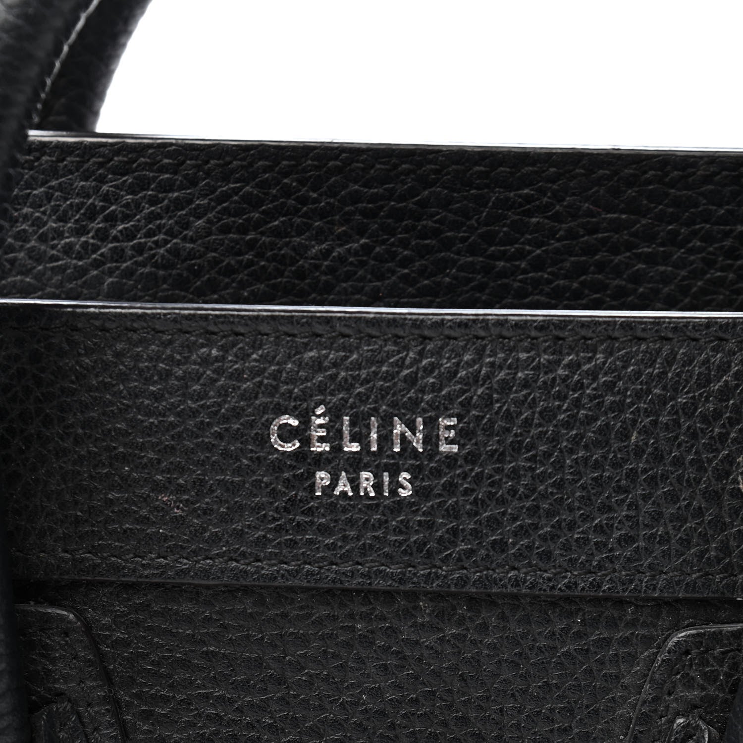 Celine Drummed Calfskin Nano Luggage Black 6 of 13