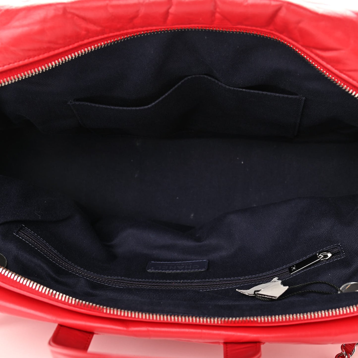 Aged Calfskin Quilted Medium Express Bowling Bag Red