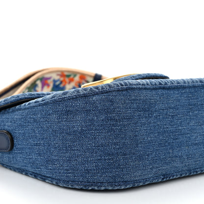 Valentino Garavani Denim Vlogo Alltime Shoulder Bag Blue 8 of 9