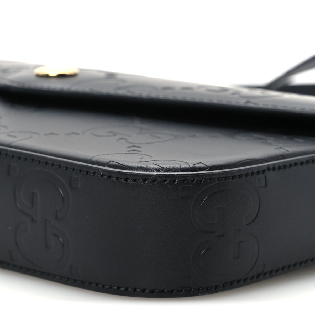 Gucci Gilbert Calfskin GG Super Mini Shoulder Bag Black 10 of 10