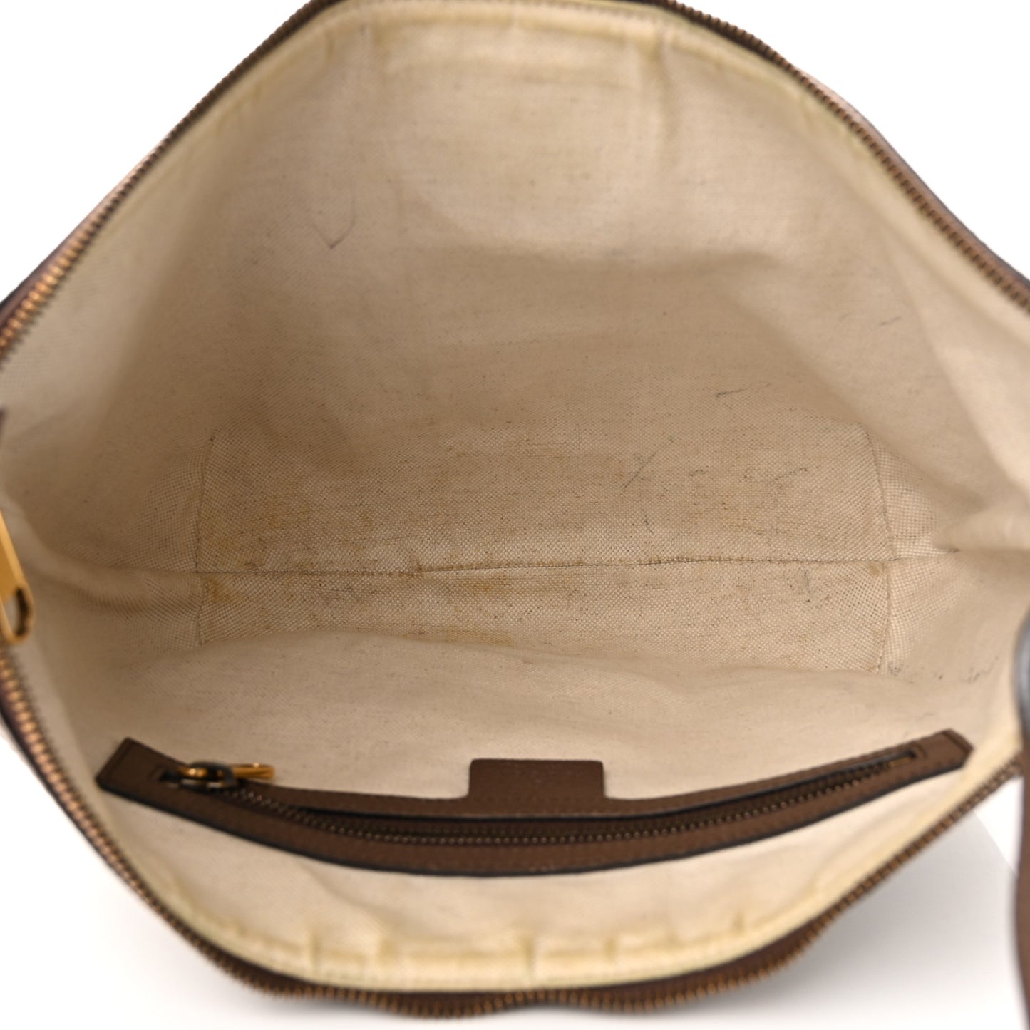 GG Supreme Monogram Web Small Ophidia Half Moon Hobo Brown