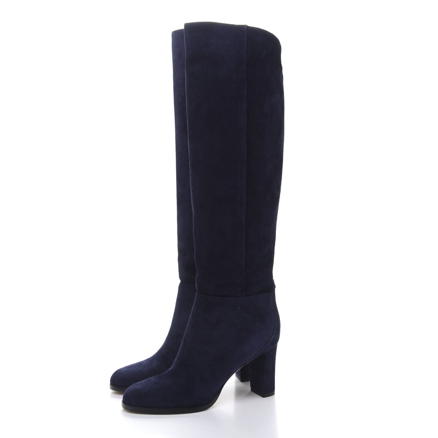 Suede Madalie 80 Knee High Boots 35.5 Navy