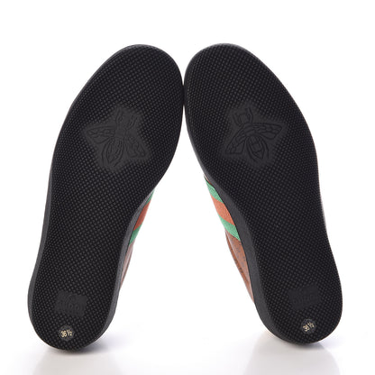 Gucci X DAPPER DAN Calfskin Suede GG Micro Monogram Womens G74 Sneakers 36.5 Black Cuir Burro 6 of 10