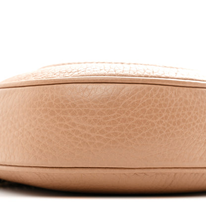 Gucci Pebbled Calfskin Mini Soho Chain Bag Camelia 17 of 19