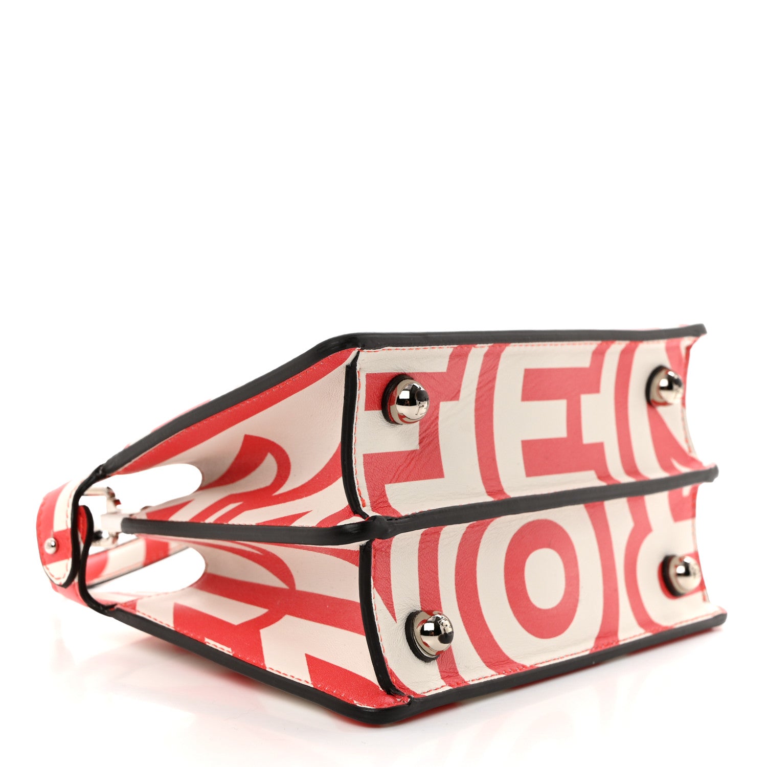 Fendi X MARC JACOBS Nappa Lunar New Year Petite Peekaboo I SEE U Satchel Glow Coral White 4 of 11