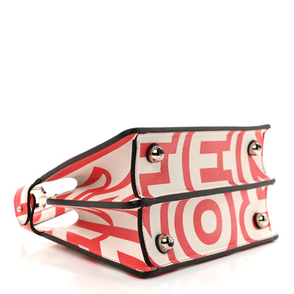 Fendi X MARC JACOBS Nappa Lunar New Year Petite Peekaboo I SEE U Satchel Glow Coral White 4 of 11