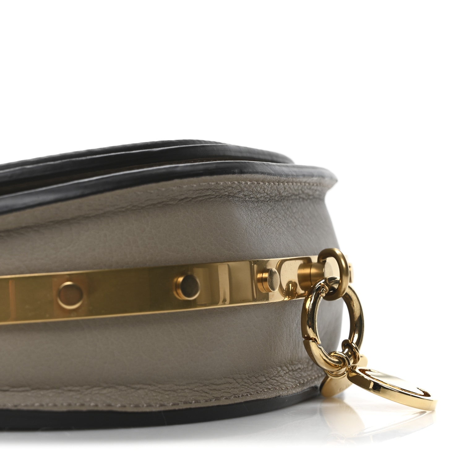 Chloe Calfskin Small Nile Bracelet Minaudiere Bag Motty Grey 9 of 10