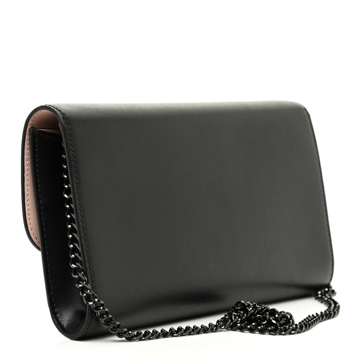 Salvatore Ferragamo Calfskin Vara Rainbow Wallet On Chain Black 3 of 12