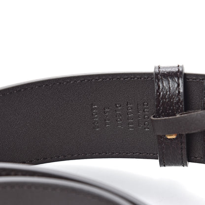 Gucci Textured Dollar Calfskin Double G 40mm Belt 85 34 Dark Cocoa 6 of 6