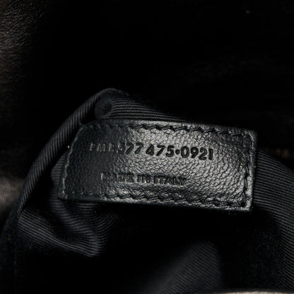 Saint Laurent Lambskin Quilted Monogram Monochrome Medium Loulou Puffer Chain Satchel Black 8 of 11